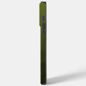 Legergroen olijfgradiënt geometrisch maaspatroon Case-Mate iPhone case (Achterkant / Links)