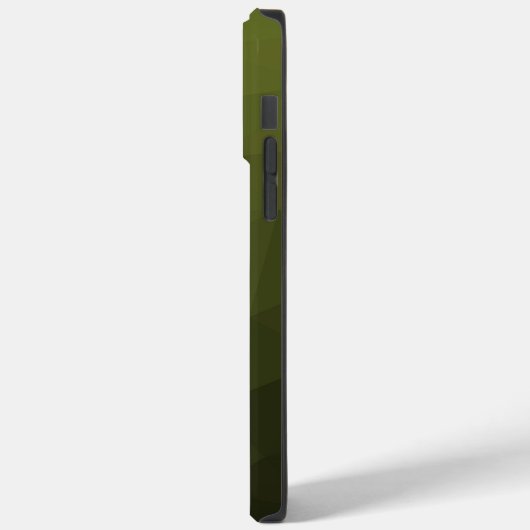 Legergroen olijfgradiënt geometrisch maaspatroon Case-Mate iPhone case (Achterkant / Links)