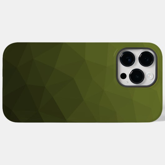 Legergroen olijfgradiënt geometrisch maaspatroon Case-Mate iPhone case (Achterkant (horizontaal))