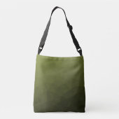 Legergroen olijfgradiënt geometrisch maaspatroon crossbody tas (Achterkant)