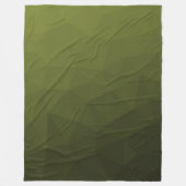 Legergroen olijfgradiënt geometrisch maaspatroon fleece deken (Voorkant)