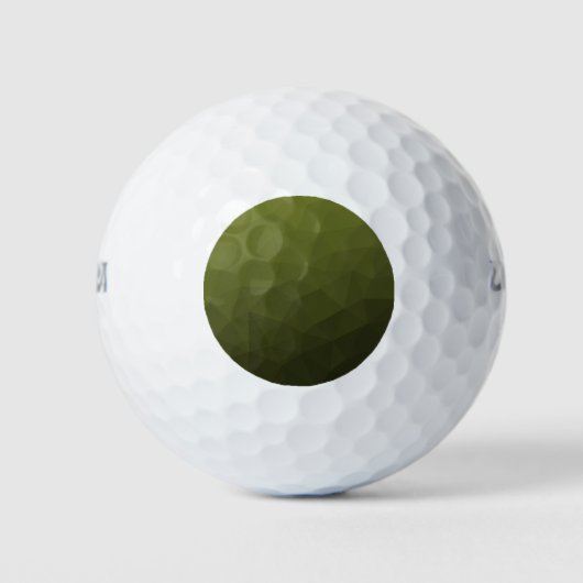 Legergroen olijfgradiënt geometrisch maaspatroon golfballen (Voorkant)