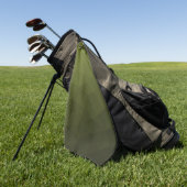 Legergroen olijfgradiënt geometrisch maaspatroon golfhanddoek (Groen)