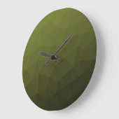 Legergroen olijfgradiënt geometrisch maaspatroon grote klok (Hoek)