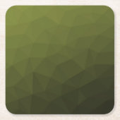 Legergroen olijfgradiënt geometrisch maaspatroon kartonnen onderzetters (Voorkant)