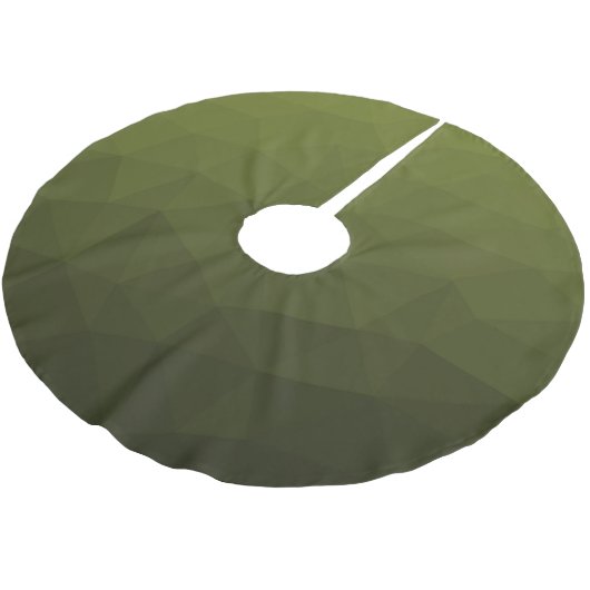 Legergroen olijfgradiënt geometrisch maaspatroon kerstboom rok (Gekanteld)