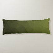 Legergroen olijfgradiënt geometrisch maaspatroon lichaamskussen (Achterkant)