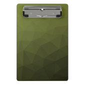 Legergroen olijfgradiënt geometrisch maaspatroon mini klembord (Voorkant)