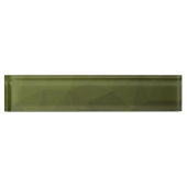 Legergroen olijfgradiënt geometrisch maaspatroon naambordje (Voorkant)