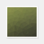 Legergroen olijfgradiënt geometrisch maaspatroon servet (Voorkant)