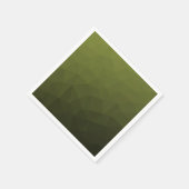 Legergroen olijfgradiënt geometrisch maaspatroon servet (Hoek)