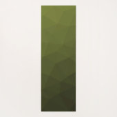 Legergroen olijfgradiënt geometrisch maaspatroon yogamat (Achterkant)