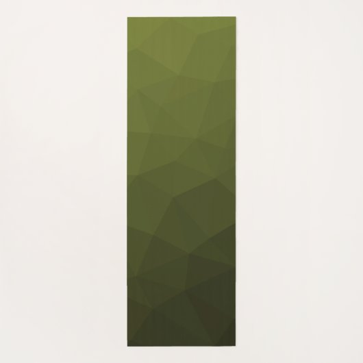 Legergroen olijfgradiënt geometrisch maaspatroon yogamat (Achterkant)