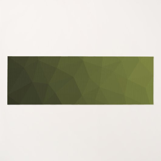 Legergroen olijfgradiënt geometrisch maaspatroon yogamat (Voorkant (horizontaal))