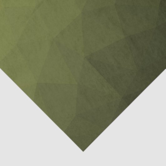 Legergroen olijfverloop geometrisch meshpatroon tissuepapier (Detail)