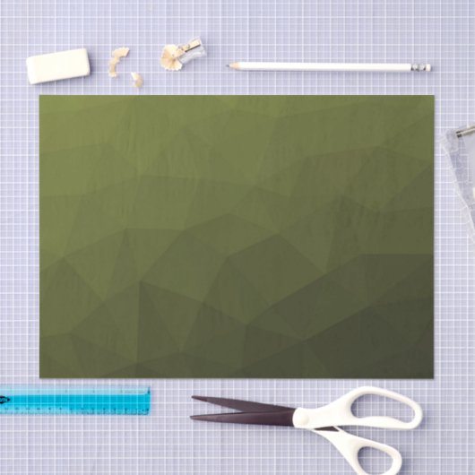 Legergroen olijfverloop geometrisch meshpatroon tissuepapier (Craft)