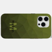 Legergroen ombre geometrisch maaspatroon Monogram Case-Mate iPhone Case (Achterkant (horizontaal))