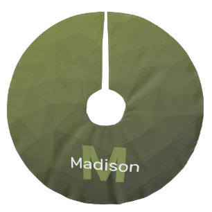 Legergroen ombre geometrisch maaspatroon Monogram Kerstboom Rok