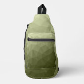 Legergroen verloop geometrisch meshpatroon sling bag (Voorkant)