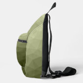 Legergroen verloop geometrisch meshpatroon sling bag (Rechts)