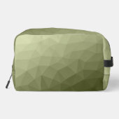 Legergroen verloop geometrisch meshpatroon toilettasje (Achterkant)