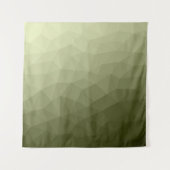 Legergroen verloop geometrisch meshpatroon wandkleed (Voorkant)