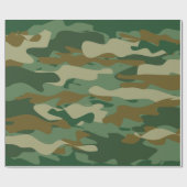 Legergroencamouflage Birthday-verpakkingspapier Cadeaupapier (Vlak)