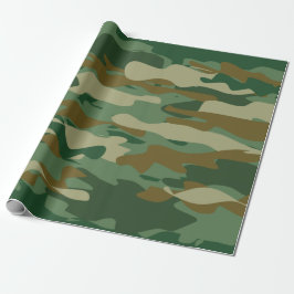 Legergroencamouflage Birthday-verpakkingspapier Cadeaupapier