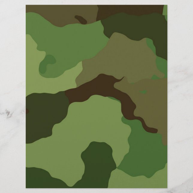 Legergroencamouflage-scrapbootpapier (Voorkant)