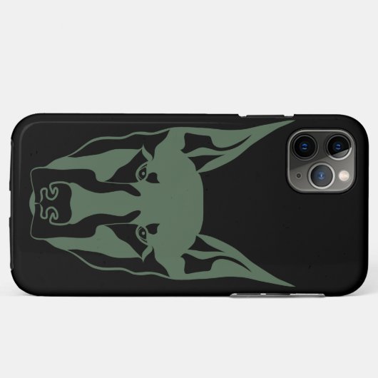 Legergroene Doberman  Case-Mate iPhone Case (Achterkant (horizontaal))
