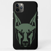 Legergroene Doberman Case-Mate iPhone Case (Achterkant)