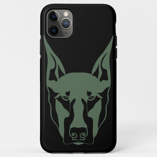 Legergroene Doberman Case-Mate iPhone Case (Achterkant)