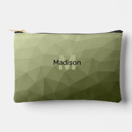 Legergroene geometrische mesh met monogram etui