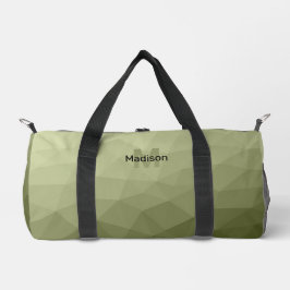 Legergroene geometrische mesh monogram plunjezak