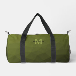 Legergroene geometrische mesh patroon Monogram Plunjezak