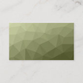 Legergroene geometrische mesh-patroon QR-code  Visitekaartje (Achterkant)
