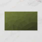 Legergroene geometrische meshpatroon QR-code  Visitekaartje (Achterkant)