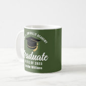 Legergroene Gepersonaliseerde Afstudeercadeau Koffiemok (Voorkant links)