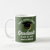 Legergroene Gepersonaliseerde Afstudeercadeau Koffiemok (Links)