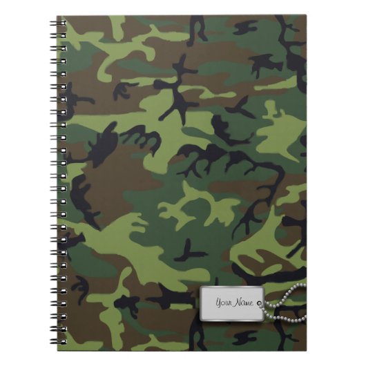 Legergroene militaire Camouflage Notitieboek (Voorkant)