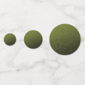 Legergroene olijf geometrisch meshpatroon Monogram Confetti (Achterkanten)
