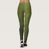 Legergroene olijf geometrisch meshpatroon Monogram Leggings (Achterkant)