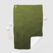 Legergroene olijf gradiënt geometrisch mesh patroo golfhanddoek (Insitu)