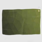 Legergroene olijf gradiënt geometrisch mesh patroo golfhanddoek (Horizontaal)