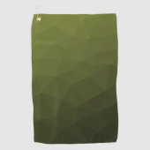 Legergroene olijf gradiënt geometrisch mesh patroo golfhanddoek (Voorkant)