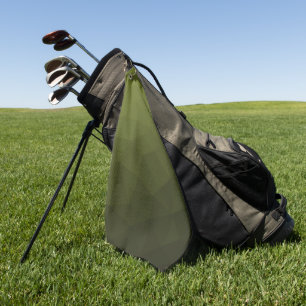 Legergroene olijf gradiënt geometrisch mesh patroo golfhanddoek