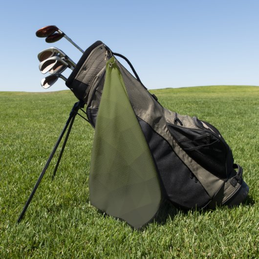 Legergroene olijf gradiënt geometrisch mesh patroo golfhanddoek (Groen)
