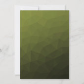 Legergroene olijf gradiënt geometrisch mesh patroo kaart (Achterkant)