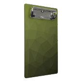 Legergroene olijf gradiënt geometrisch mesh patroo mini klembord (Schuin)