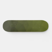 Legergroene olijf gradiënt geometrisch mesh patroo persoonlijk skateboard (Horizontaal)